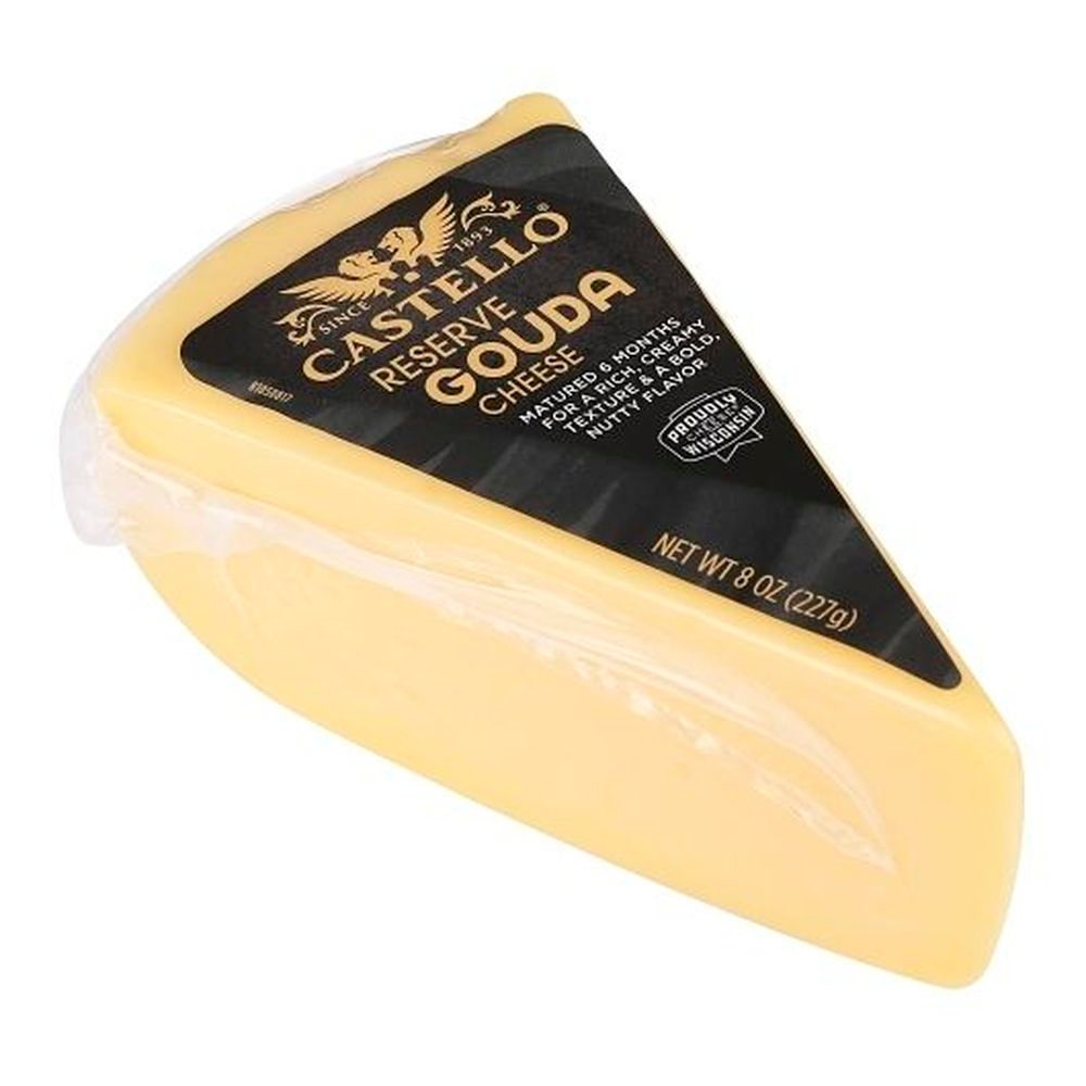 Castello Reserve Gouda Cheese Wedge, 8 Ounce - 12 per case