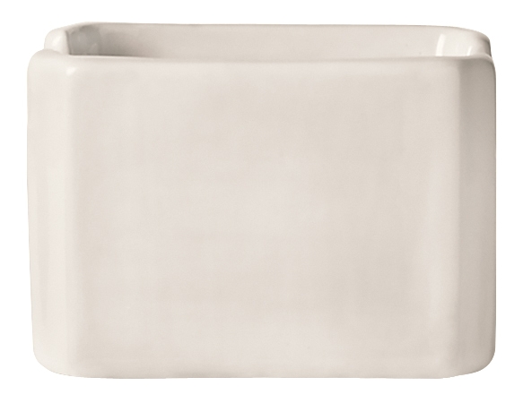 World Tableware Bright White Porcelana and Ultima Sugar Packet Holder, 2 5/8 x 3 7/16 x 2 3/8 inch -- 48 per case.