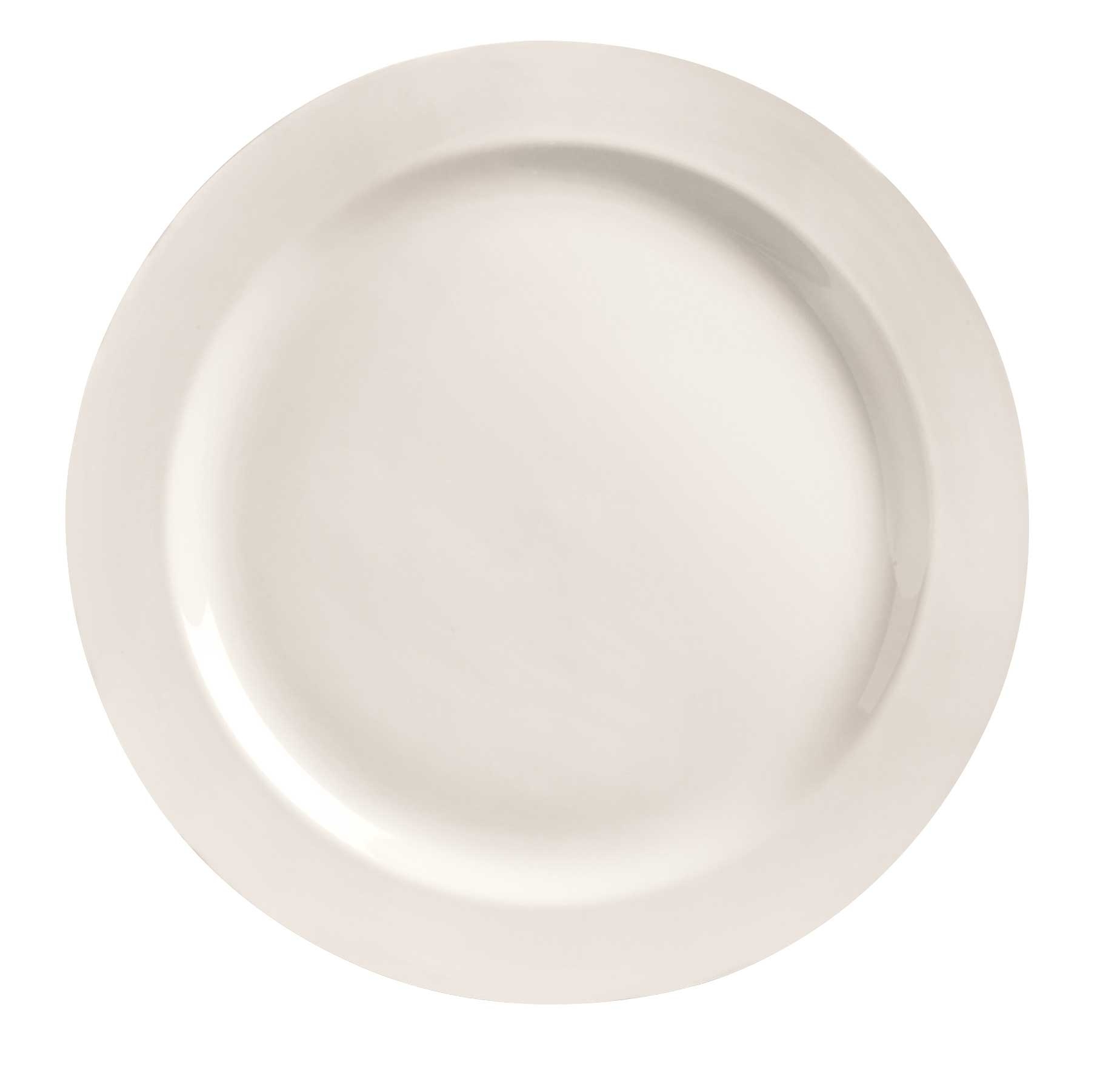 World Tableware Basics Collection Medium Rim Porcelain Bright White Plate, 7 inch -- 36 per case.