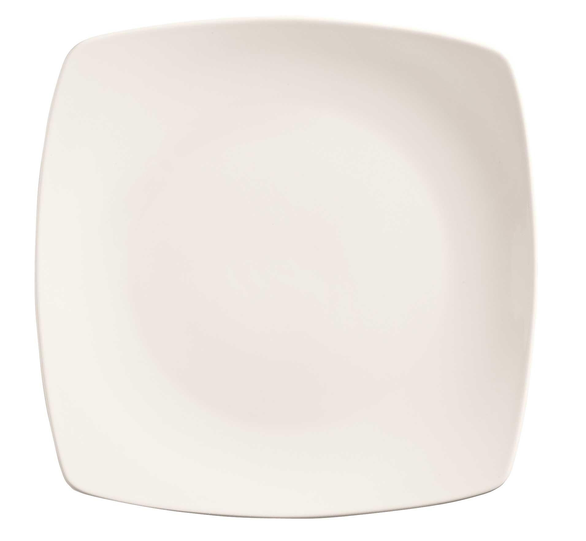 World Tableware Porcelana Bright White Coupe Square Plate, 8 inch -- 24 per case.