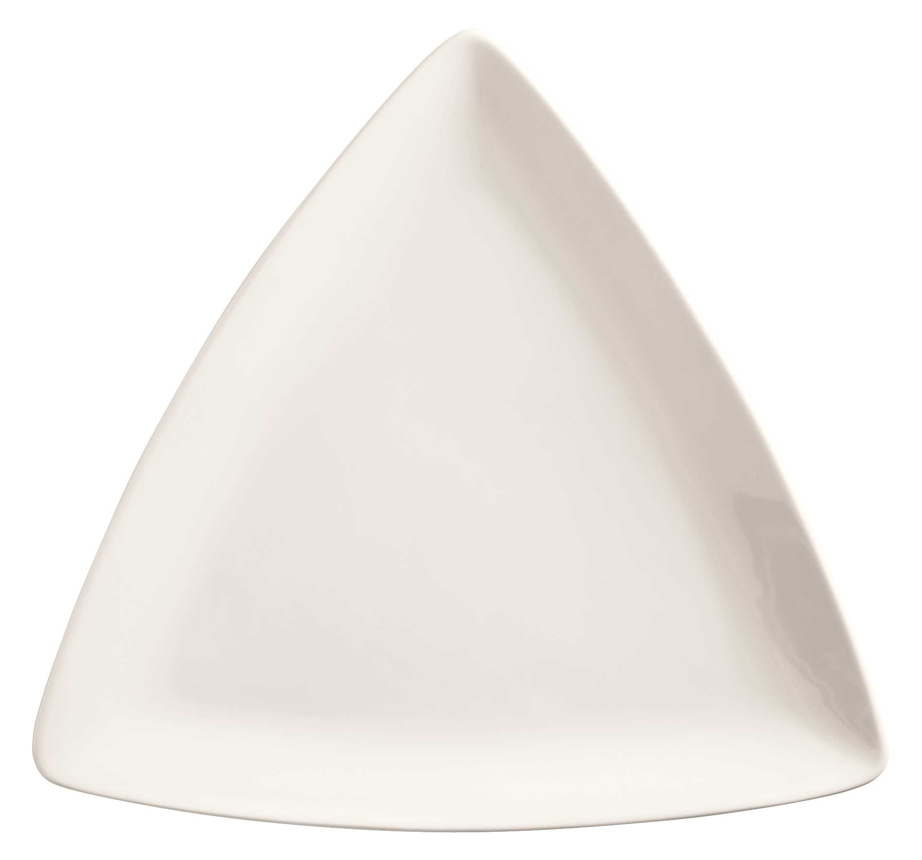 World Tableware Inc Porcelana Bright White Triangle Plate, 11 inch -- 12 per case.