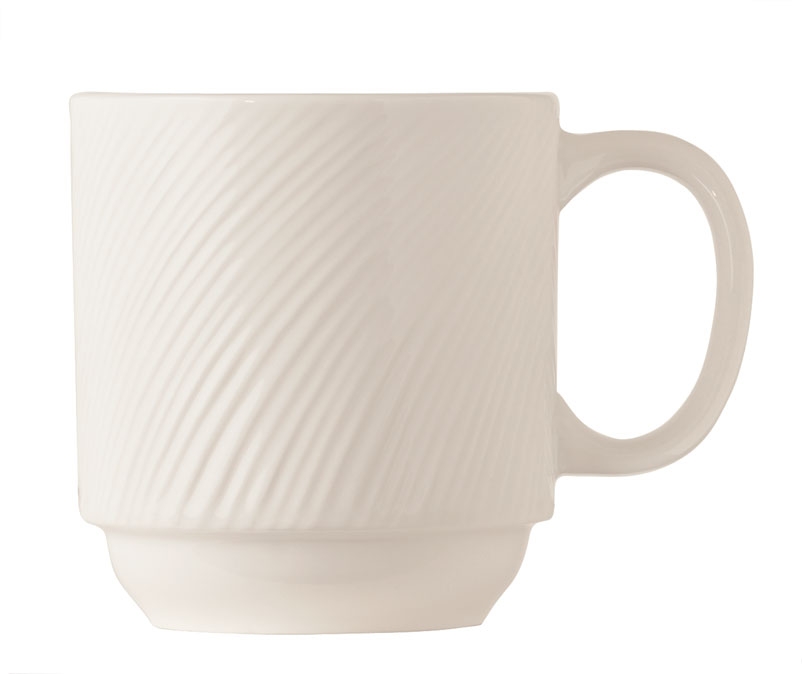 World Tableware Inc Basics Orbis Bright White Stack Mug, 11.5 Ounce -- 36 per case.