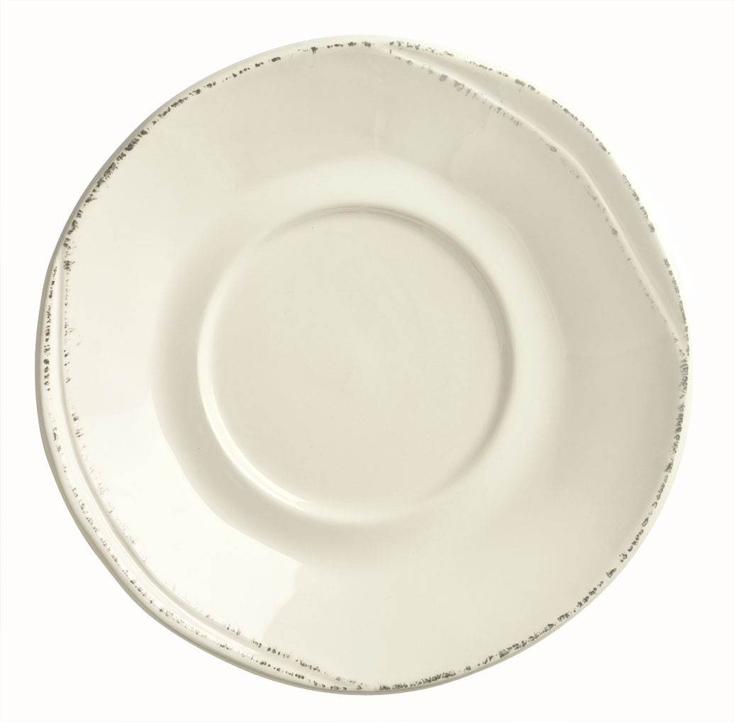 World Tableware Inc Farmhouse Cream White Saucer, 6 1/4 inch -- 36 per case.