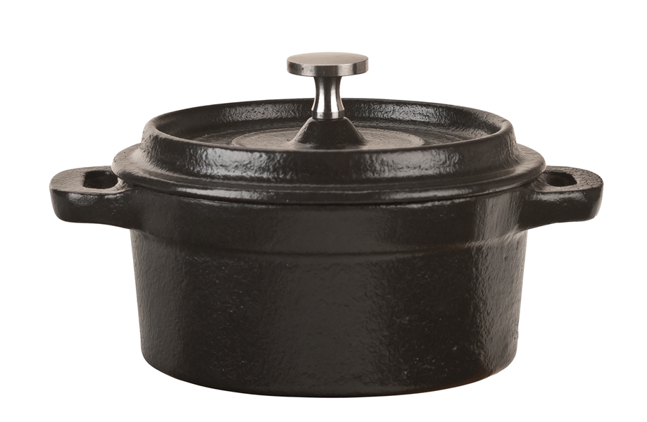 World Tableware Inc Round Miniature Dutch Oven with Lid, 9 Ounce -- 12 per case.