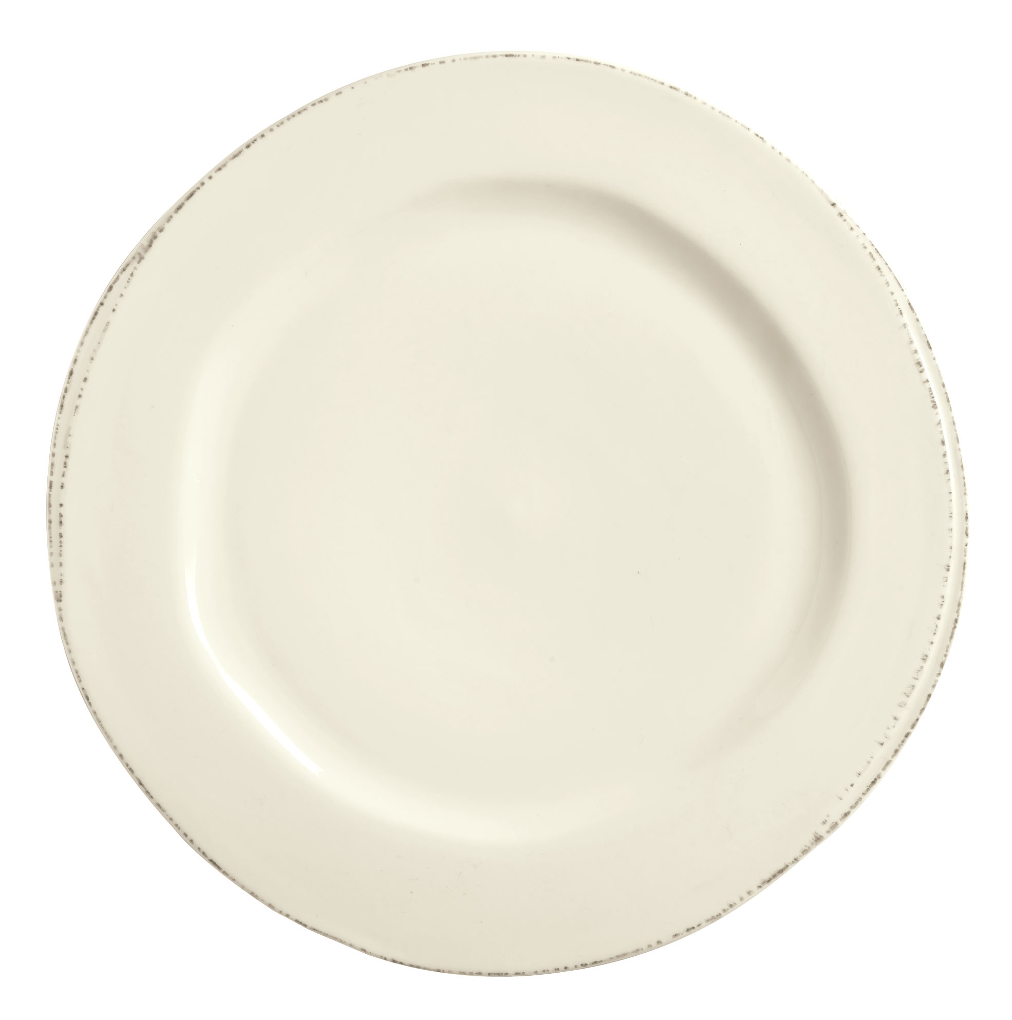 World Tableware Inc Medium Rim Farmhouse Cream White Plate, 10 1/2 inch -- 12 per case.