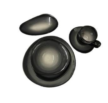 World Tableware Obsidian Pebblebrook Organic Plate, 10.375 inch -- 12 per case.