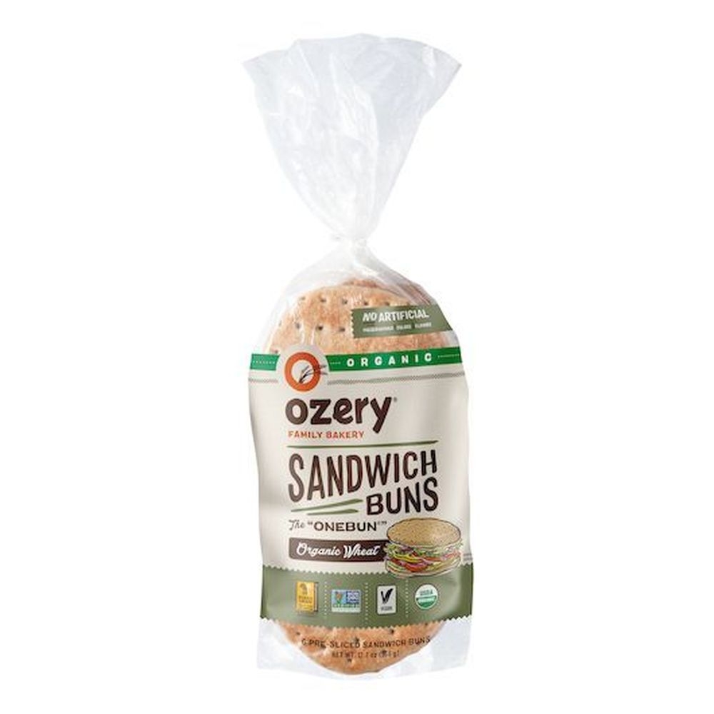 Ozery Bakery Organic Wheat Thin Sandwich Buns, 12.7 Ounce -- 6 per case