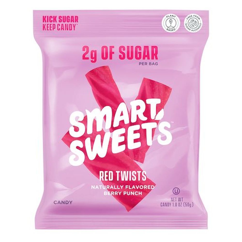 Smartsweets Red Twists Candy, 1.8 Ounce - 12 per pack -- 6 packs per case