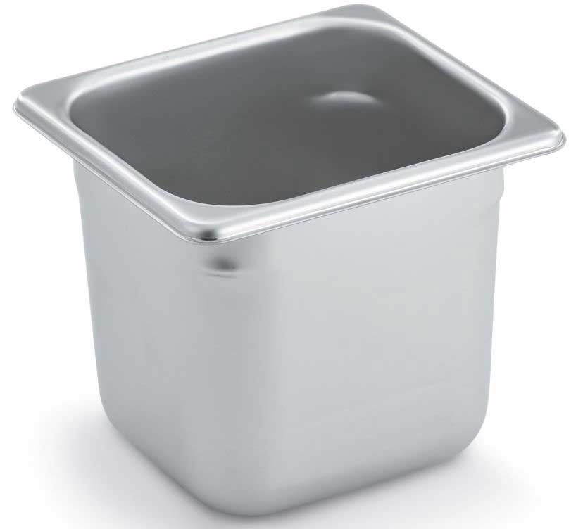 Vollrath Heavy-Duty Sixth Size Steam Table Pan -- 6 per case