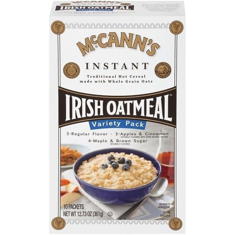 Mccanns Regular/Apple Cinnamon/Maple Brown Sugar Instant Oats - Variety Pack, 10 count -- 12 per case