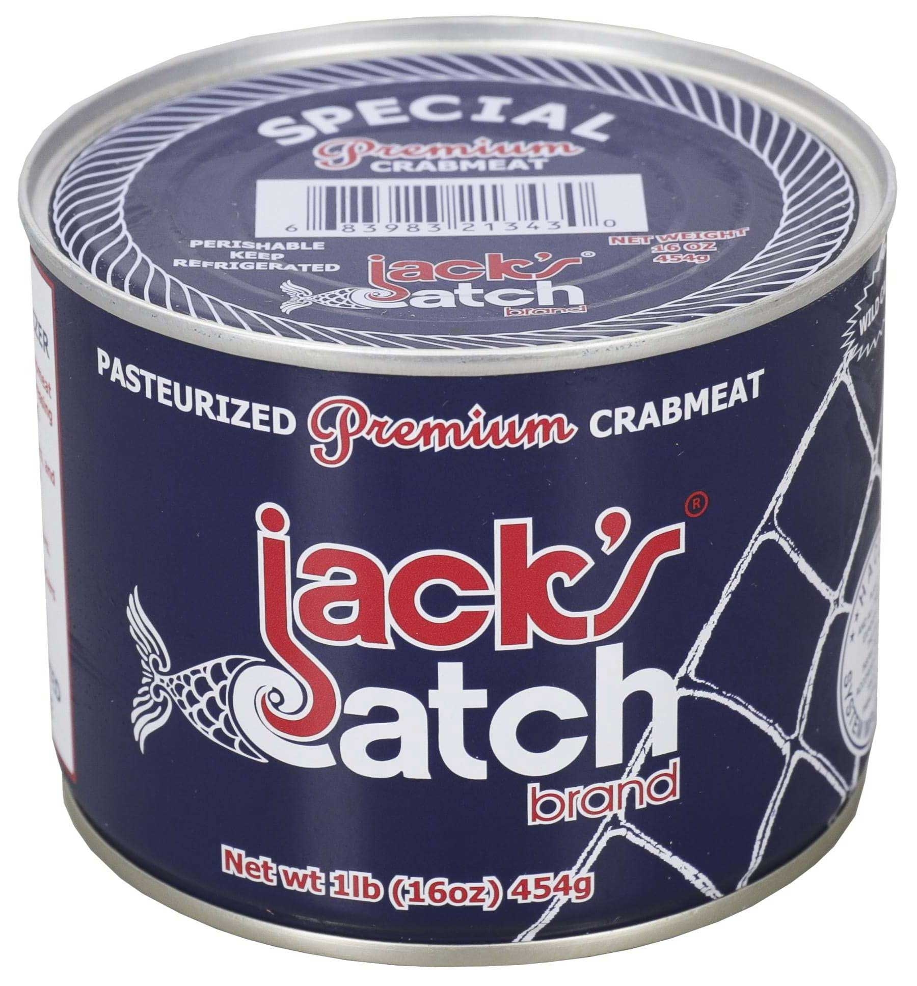 Jacks Catch Premium Special Pasteurized Crabmeat, 1 Pound Can -- 12 per case