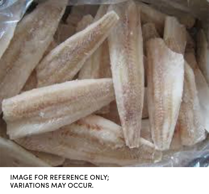 Commodity Frozen Seafood Skinless Whiting Fillet - 4 to 6 Ounce, 10 Pound -- 4 per case.
