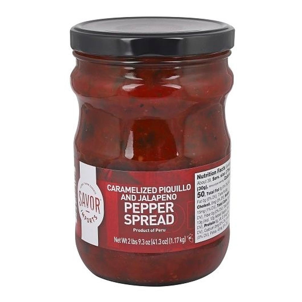 Savor Imports Caramelized Piquillo and Jalapeno Pepper Spread, 2 Pound Jar - 6 per case
