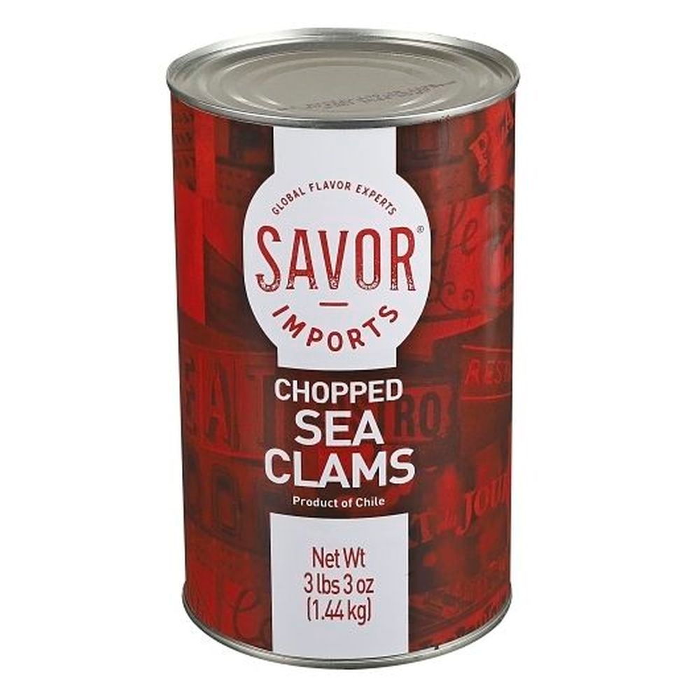 Savor Imports Blue Label Canned Chopped Sea Clam, 3.25 Pound - 12 per case