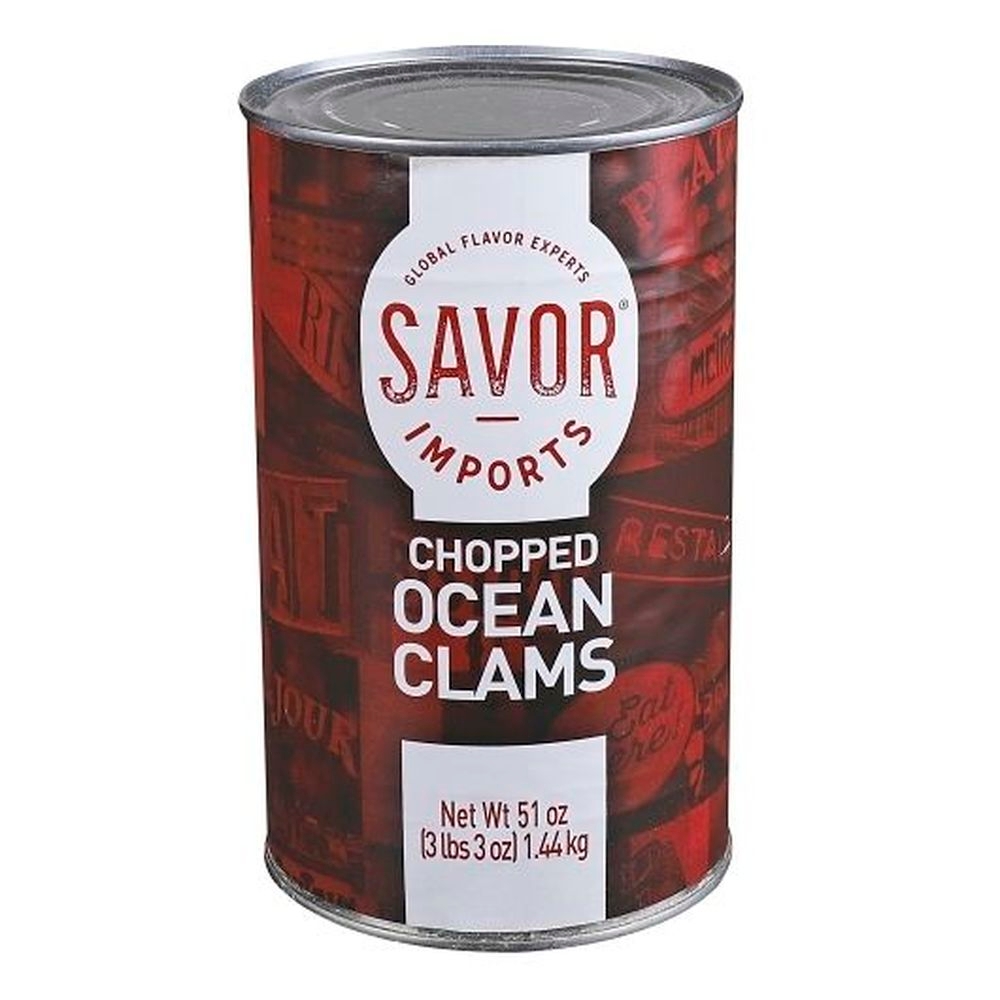 Savor Imports Canned Chopped Ocean Clam, 51 Ounce - 12 per case