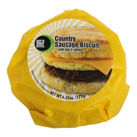 Day N Night Bites Country Sausage Biscuit with Egg and Cheese, 6.25 Ounce -- 12 per case