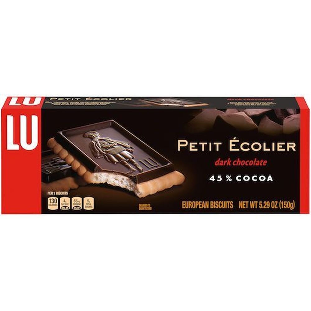 Mondelez Lu Petite Ecolier Dark Chocolate European Biscuits, 5.29 Ounce -- 12 per case