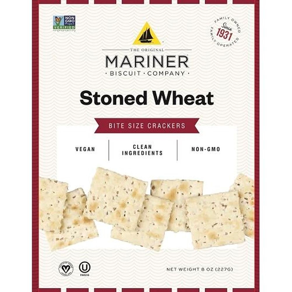 Mariner Stoned Wheat Bite Size Crackers, 8 Ounce - 12 per case
