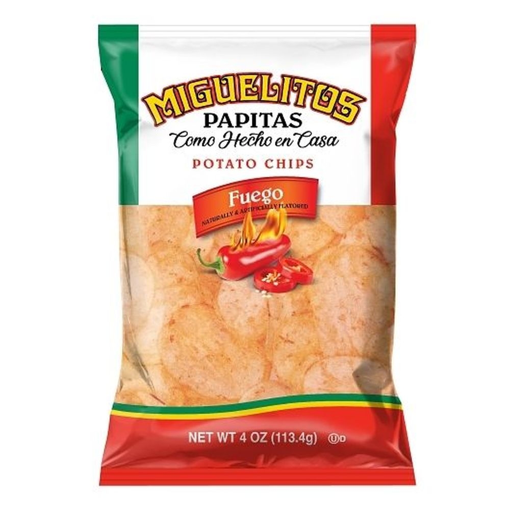Miguelitos Fuego Potato Chip, 4 Ounce -- 12 per case