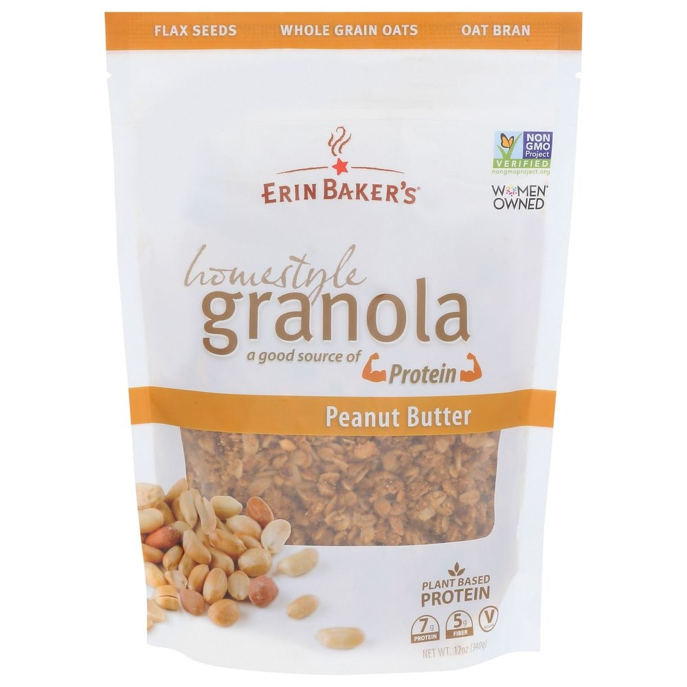 Erin Bakers Homestyle Peanut Butter Granola, 12 Ounce -- 6 per case