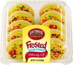 Lofthouse Everyday Yellow Frosted Sugar Cookie, 13.5 Ounce -- 15 per case.