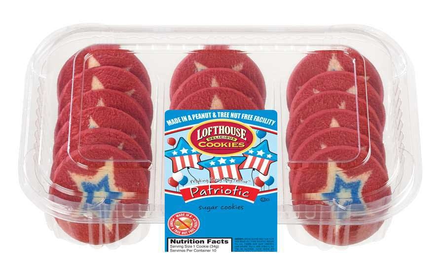 Lofthouse Patriotic Star Sugar Cookie, 11.2 Ounce -- 24 per case.