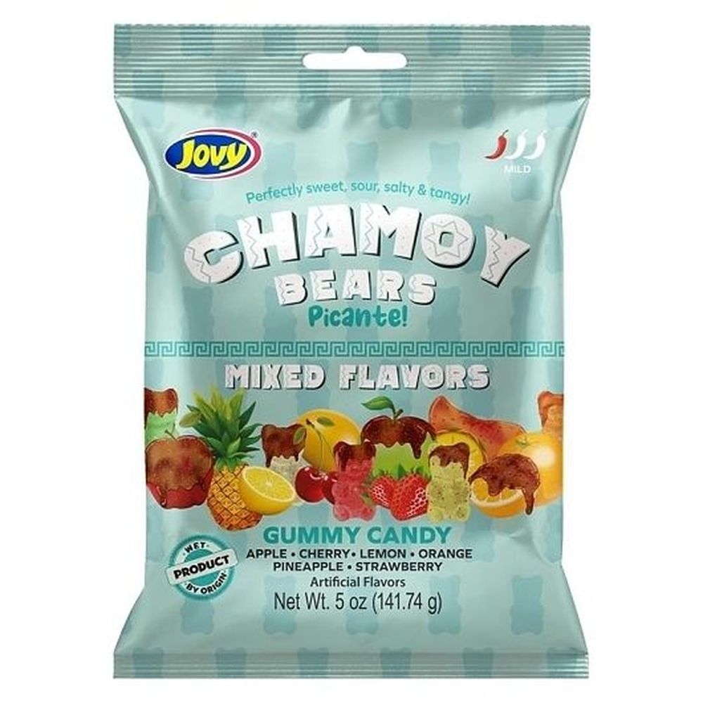 Jovy 5 Ounce Chamoy Mixed Flavor Gummy Bears, 8 count