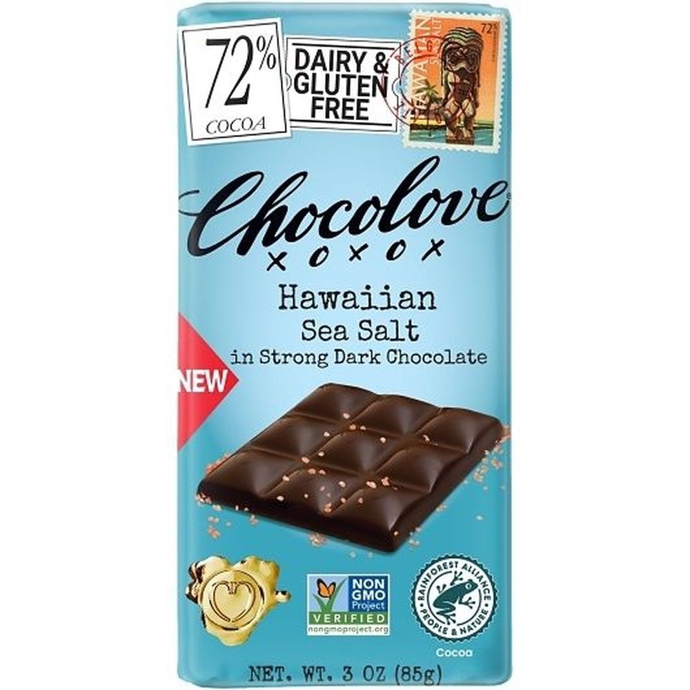 Chocolove Hawaiin Sea Salt in Strong Dark Chocolate, 3 Ounce -- 18 per case