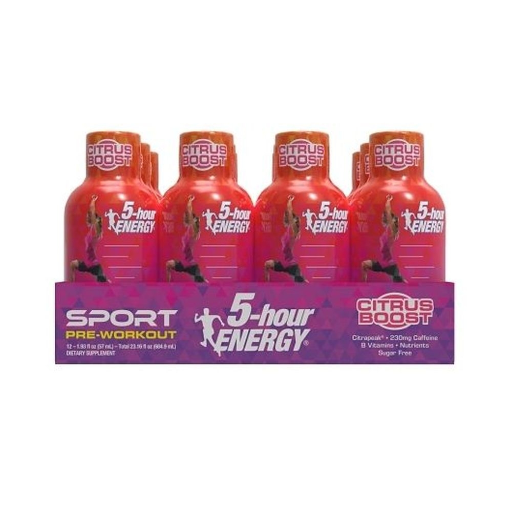 5 Hour Energy Citrus Boost Sport Pre Workout Drink, 1.93 Fluid Ounce - 216 per case