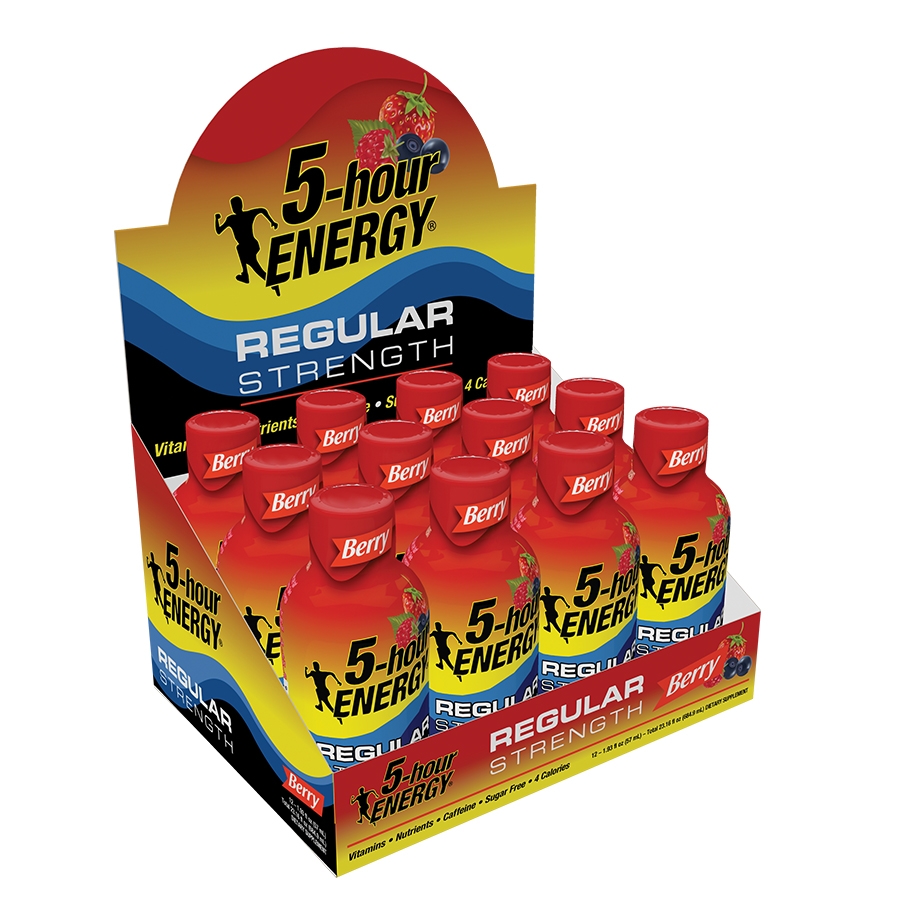 5 Hour Energy Original Berry Shot - 12 per pack -- 4 packs per case.