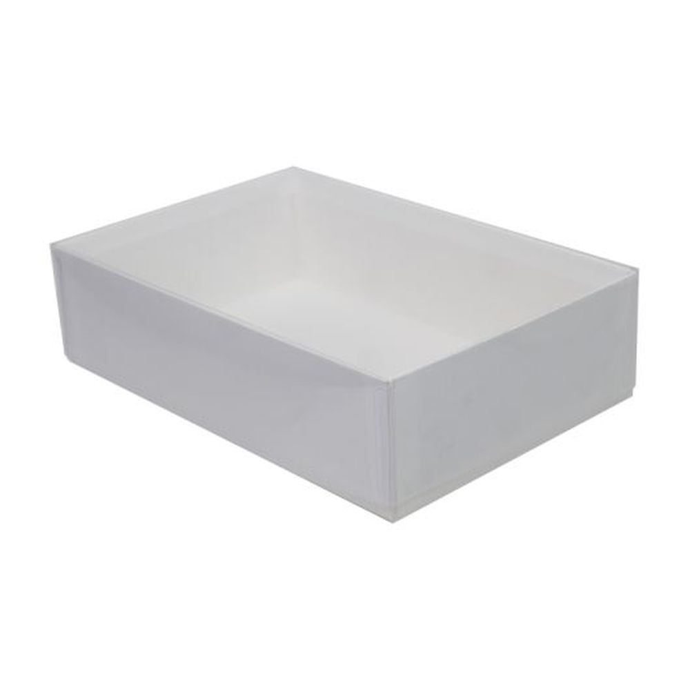 Boxit White Krome Candy Box with Vinyl Lid, 8-1/8 x 5-1/4 x 2-3/16 -(2-1/16) inch - 50 per case