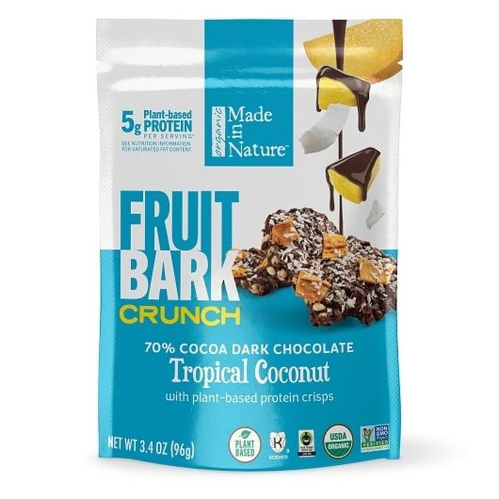 Made In Nature Tropical Coconut Fruit Bark Crunch, 3.4 Ounce -- 6 per case