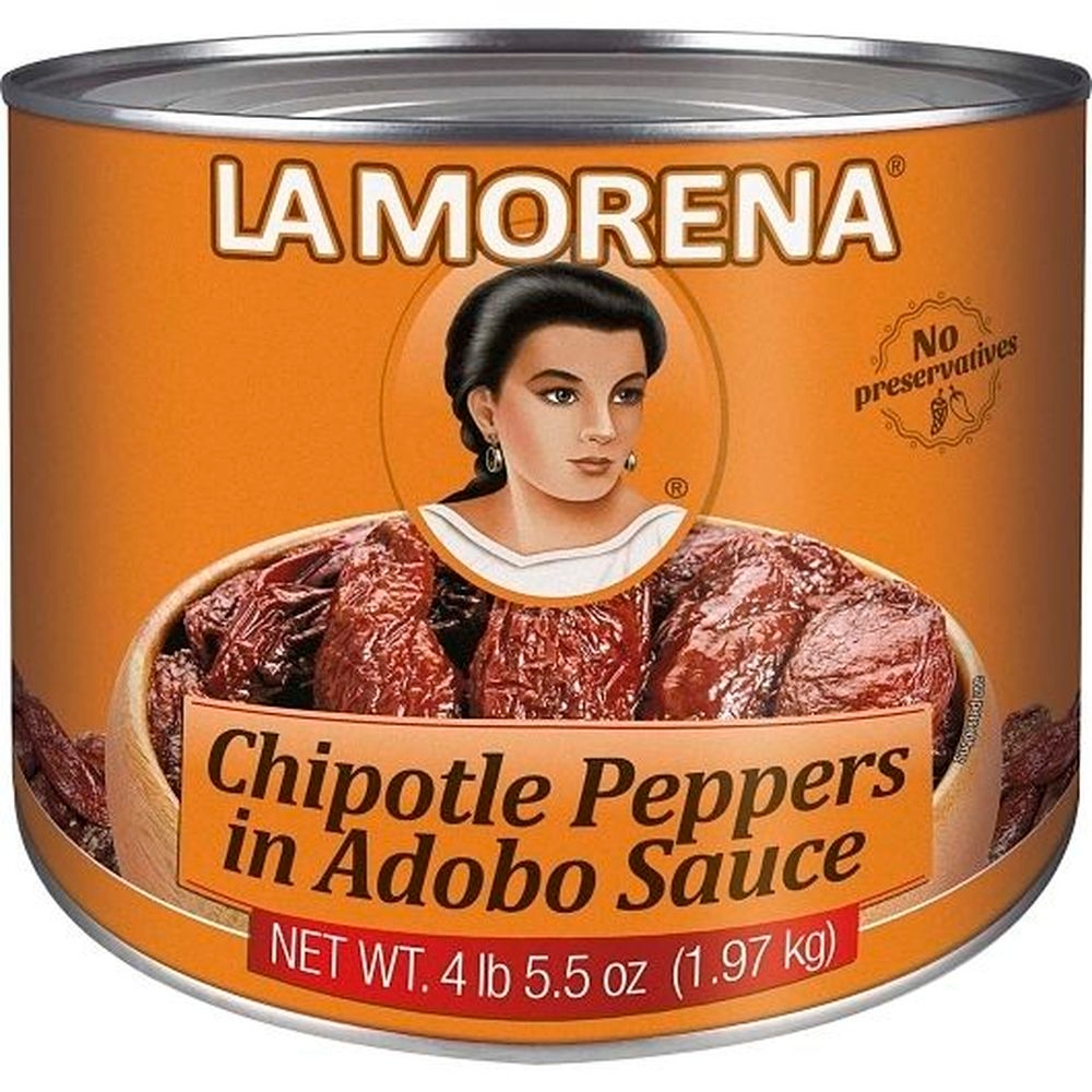 La Morena Chipotle Peppers in Adobo Sauce, 4.5 Pound -- 6 per case