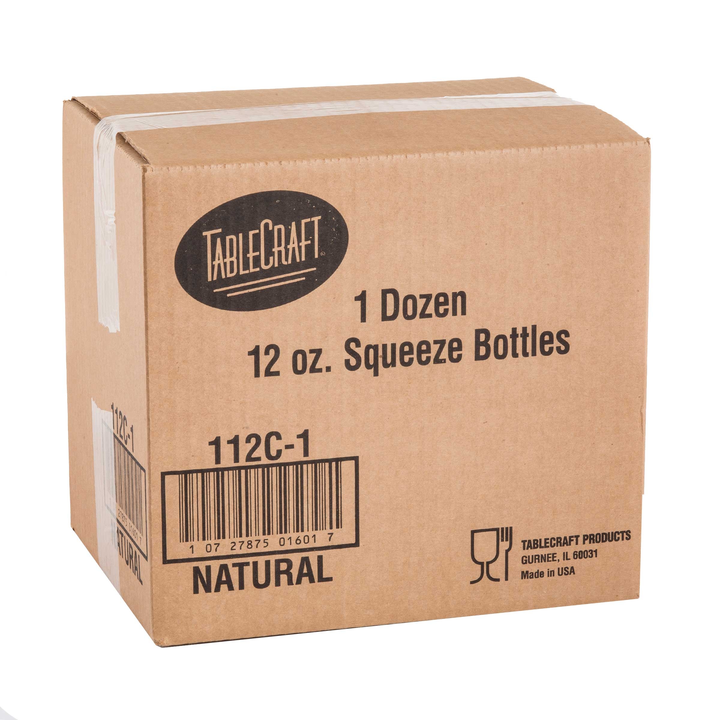 12 Ounce Clear Squeeze Dispenser -- 12 per case