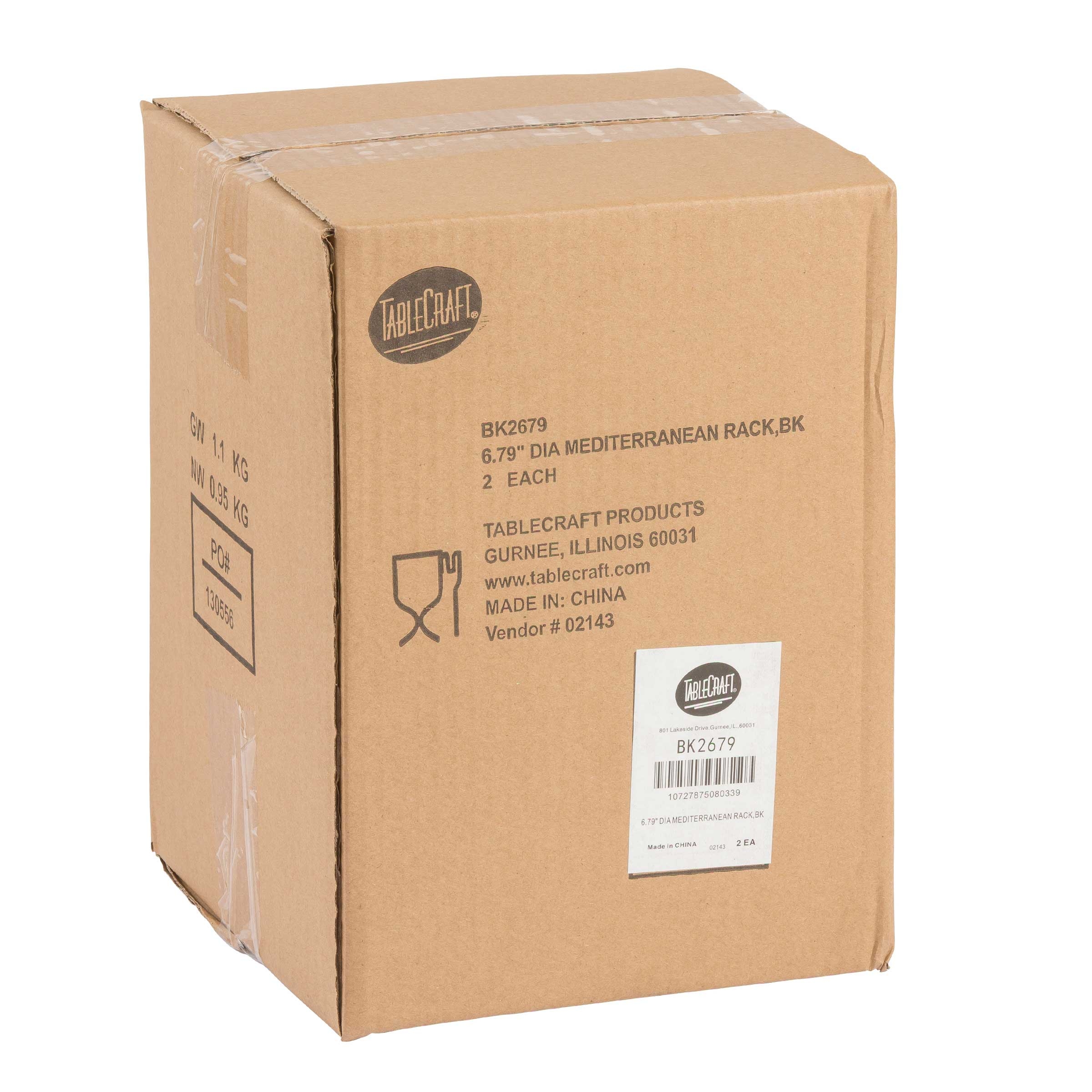 Tablecraft Mediterranean Collection Versa Rack Medium Round Condiment Rack with Merchandising Ring, 7.375 x 7.375 x 10 inch -- 2 per case