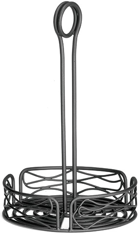 Tablecraft Artisan Versa Black Wire Condiment Rack, 7.8 inch -- 2 per case