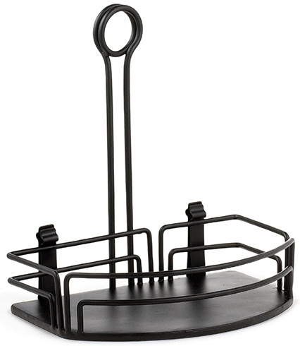 Tablecraft Black Condiment Versa Half Rack, 8.25 x 5.5 inch -- 2 per case