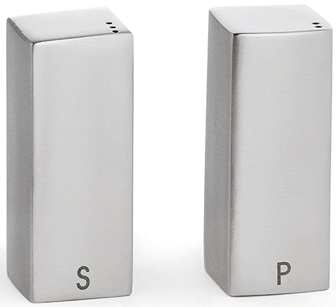Tablecraft Stainless Steel Square Salt and Pepper Shaker Set, 1.5 Ounce -- 6 per case