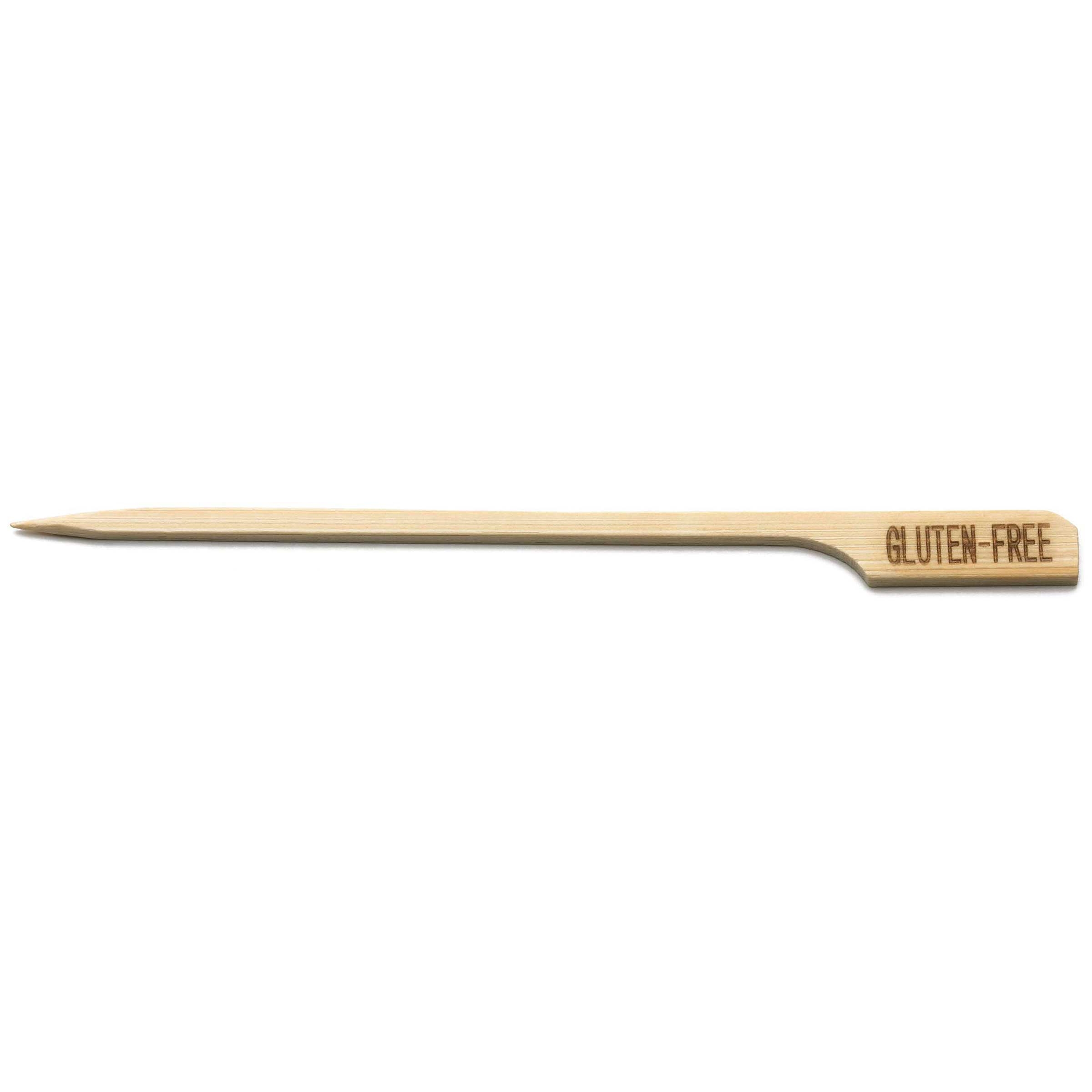 Tablecraft Gluten Free Imprinted Paddle Pick, 5 inch -- 12 per case.