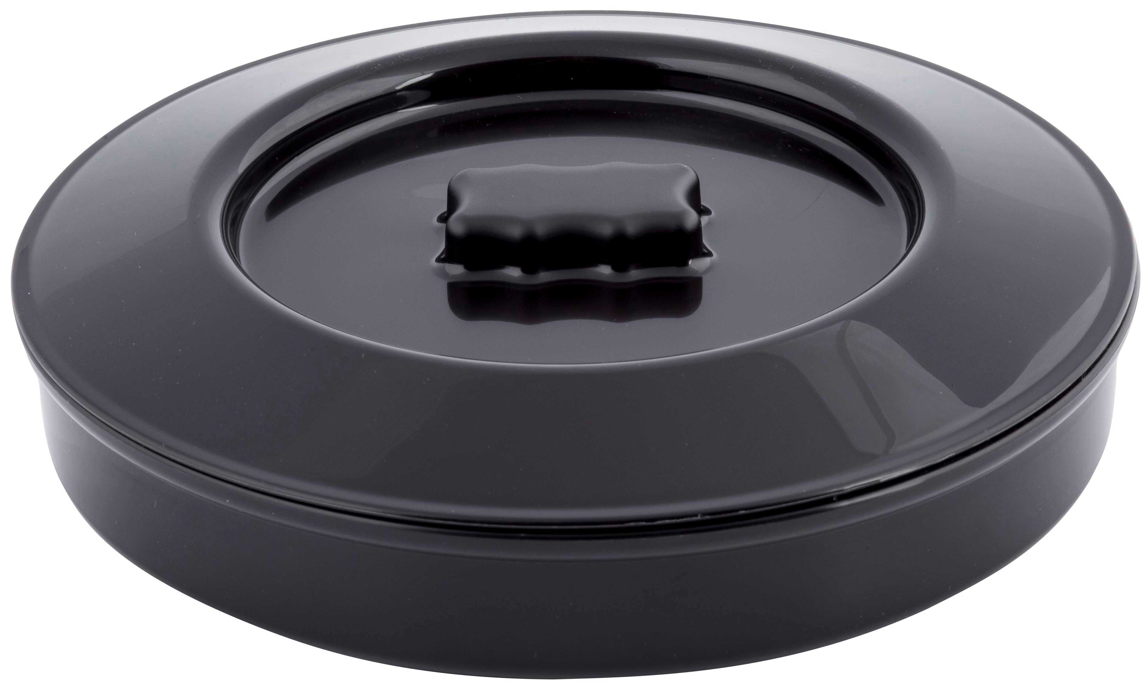 Tablecraft Black Polypropylene Fajita Warmer with Lid, 7.75 inch Diameter -- 12 per case