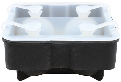 Tablecraft Black Silicone Ice Sphere Tray -- 6 per case