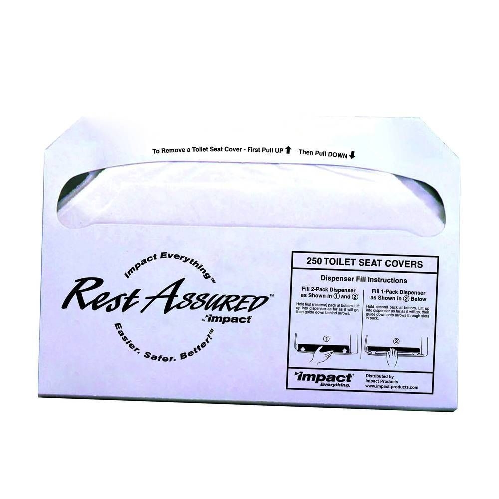 Impact 25RA-I Rest Assured Half-fold Toilet Seat Covers, 250 count -- 10 per case
