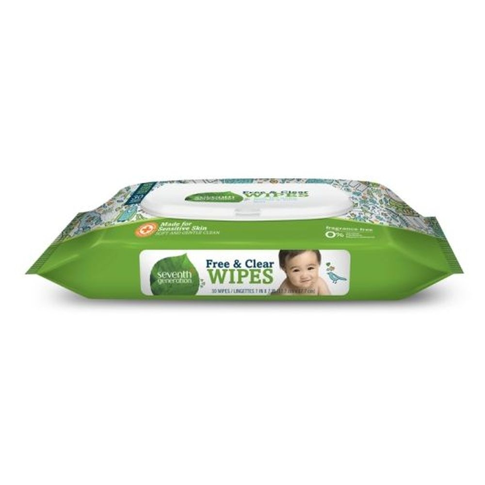 Seventh Generation Free and Clear Baby Wipes, 30 count -- 12 per case