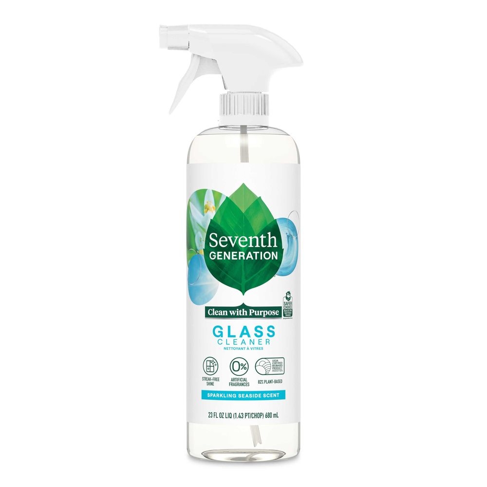 Seventh Generation Sparkling Seaside Scent Glass Cleaner, 23 Ounce -- 4 per case