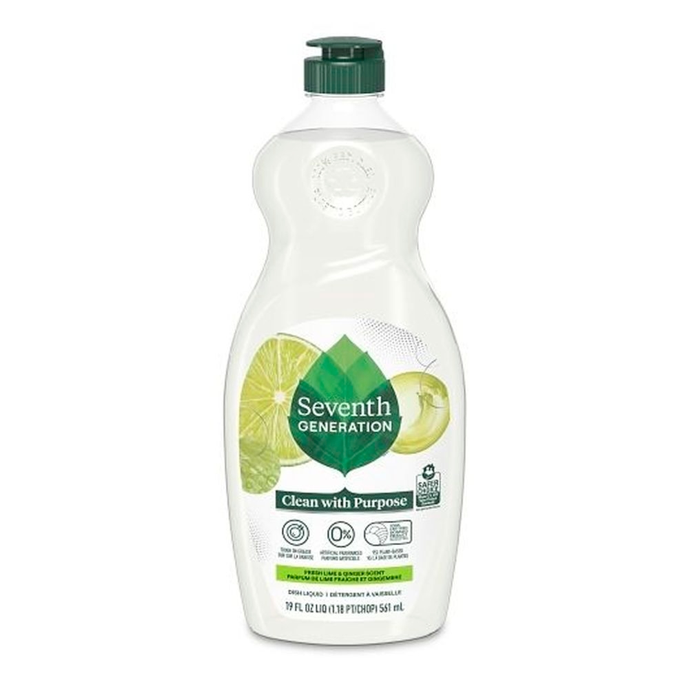 Seventh Generation Lime and Ginger Dish Soap, 19 Fluid Ounce -- 6 per case