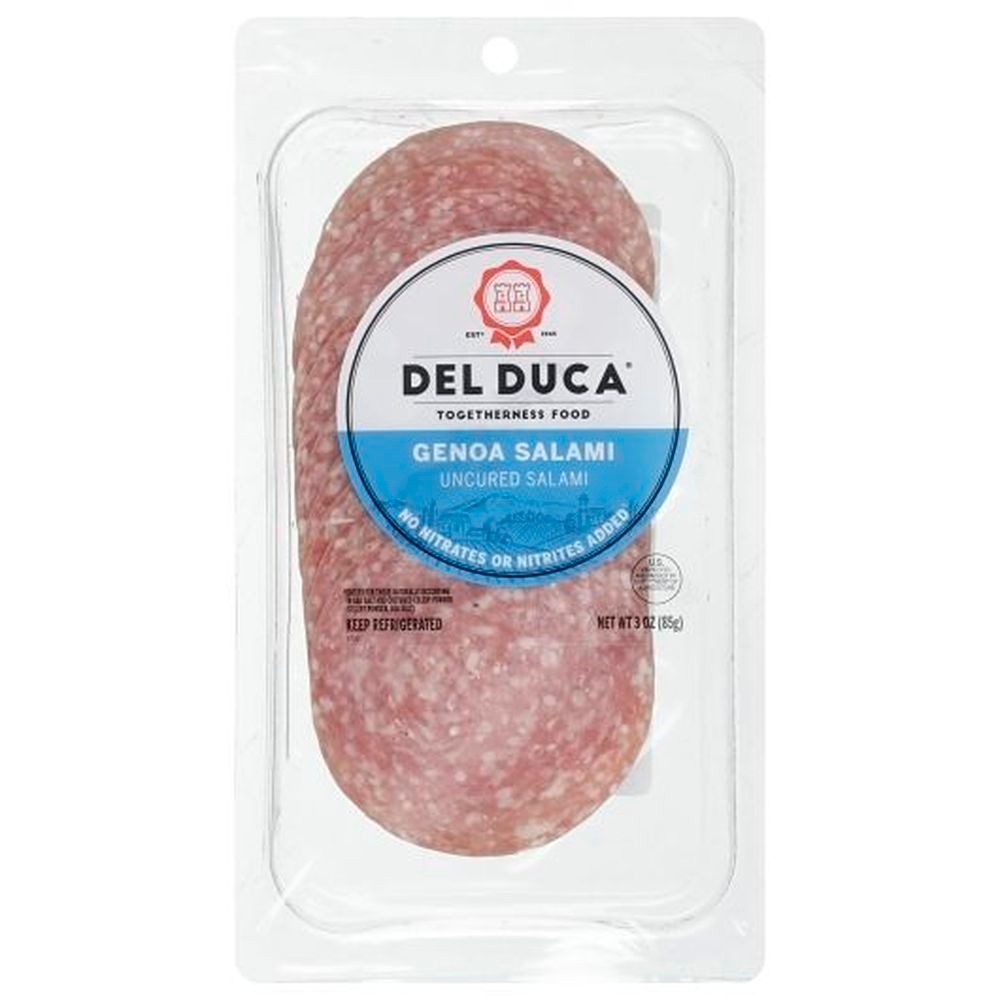 Del Duca Sliced Genoa Salami, 3 Ounce - 14 per case