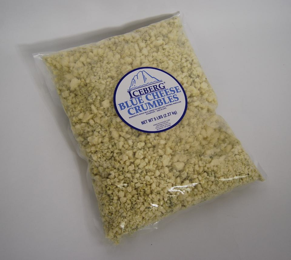 Iceberg Blue Cheese Crumbles, 5 Pound -- 4 per case.