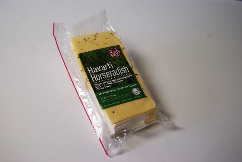 Roth Cheese, Horseradish and Chive Havarti Slices, 1.5 Pound -- 8 per case.