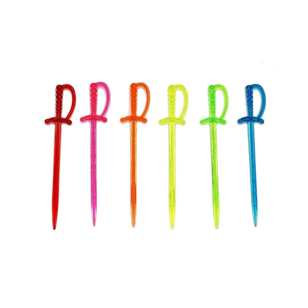 Goldmax Jumbo Sword Picks - Assorted Colors, 500 count - 10 per case