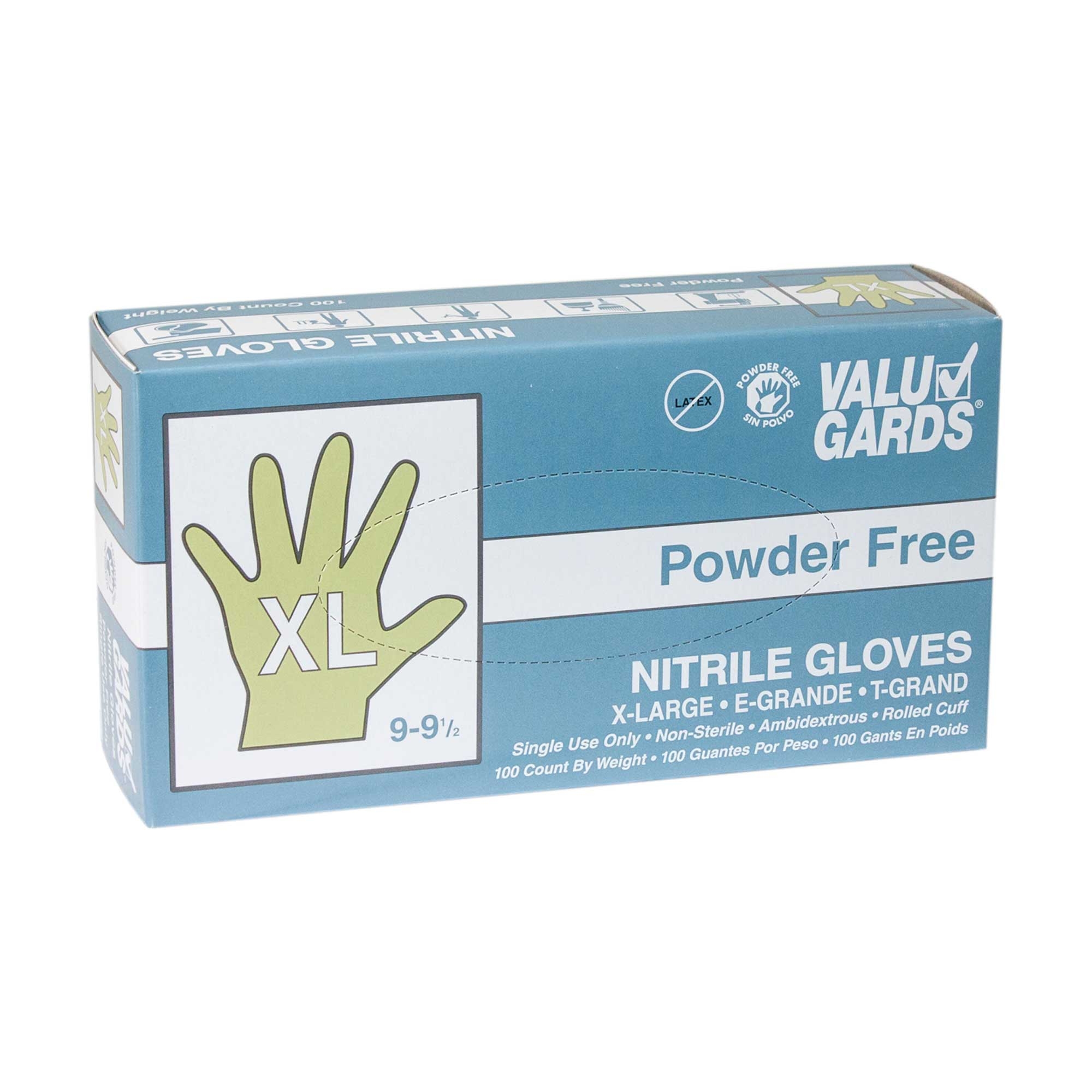 HandGards ValuGards Nitrile White Extra Large Disposable Glove -- 1000 per case.